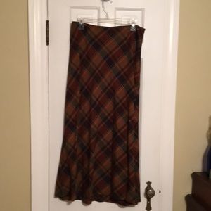 Long plaid skirt
